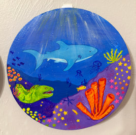 Shark & Eel Canvas Painting