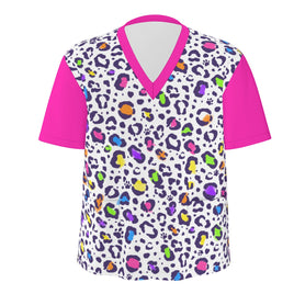 Leopard Paw Print Pullover Scrub