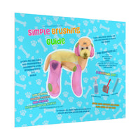 Dog Grooming Brushing Guide Glossy Poster