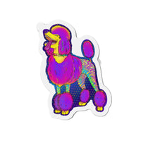 Rainbow Striped Poodle Magnet