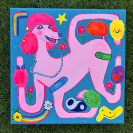 Pink Pal Poodle Painting