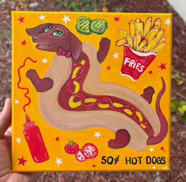 Hot Diggity Dachshund Painting