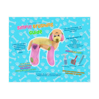 Dog Grooming Brushing Guide Glossy Poster