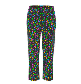 Black Splatter Flowy Scrub Pants