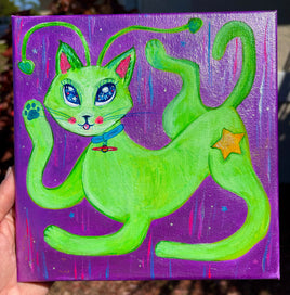 Floating Cat Painting