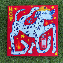 Fireball Dalmatian Painting