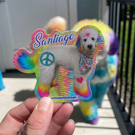 Santiago Poodle Dog Sticker