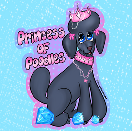 Princess of Poodles Sticker