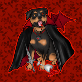 Vampire Rottweiler Sticker
