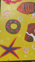 ‘By the Light of Bubbles’ Acrylic Canvas Original Canvas Painting
