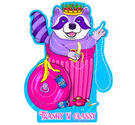 Trashy Raccoon Holographic Sticker