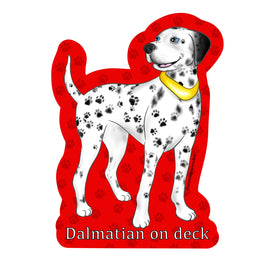 Dalmatian on Deck Sticker