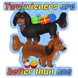 Wiener Party Sticker
