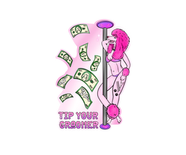 ‘Tip Your Groomer’ Holographic Sticker
