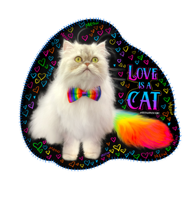 Love is a Cat Sticker